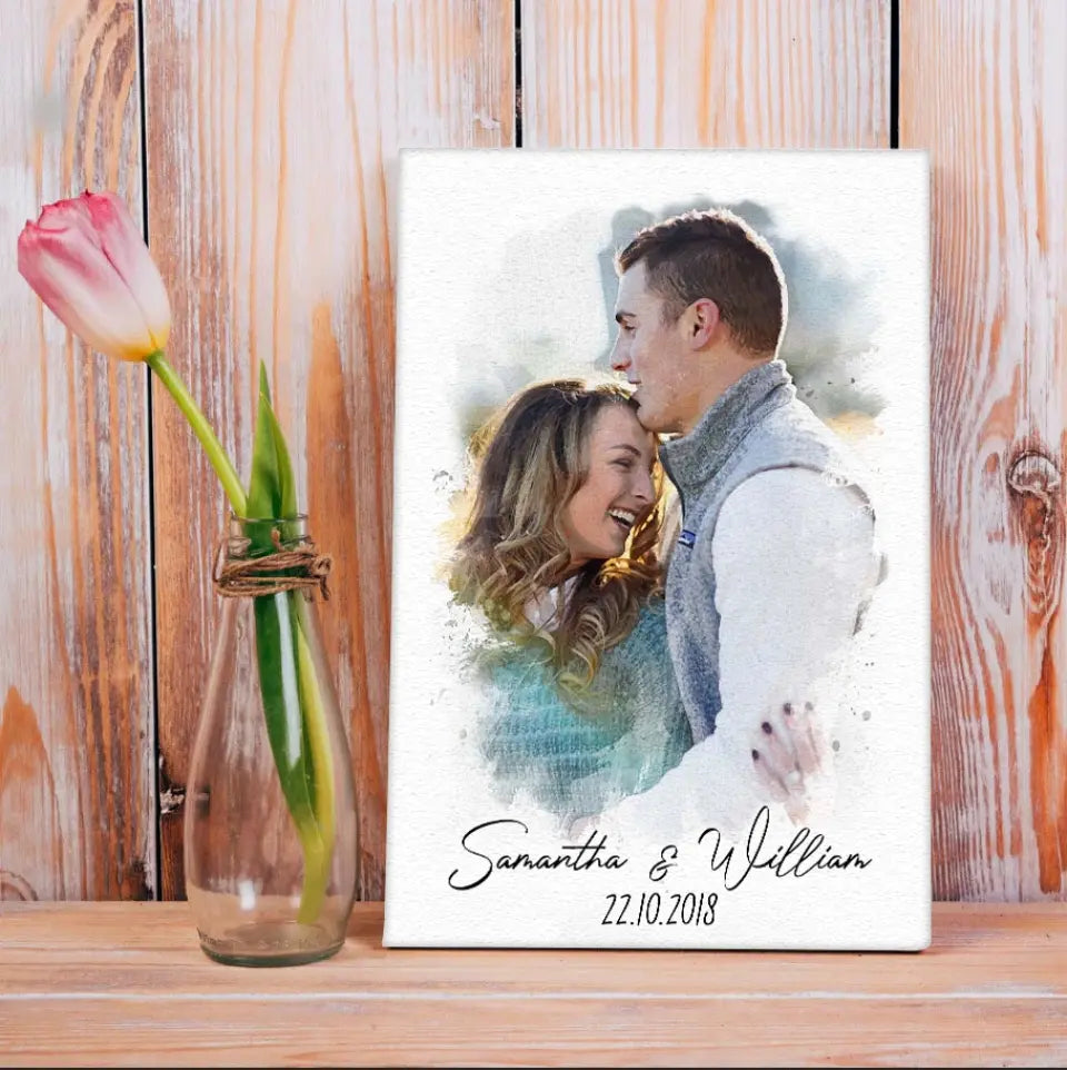 Custom Couple Water Color Painting