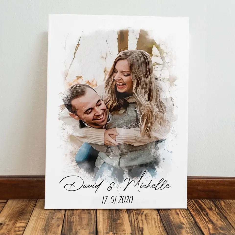 Custom Couple Water Color Painting