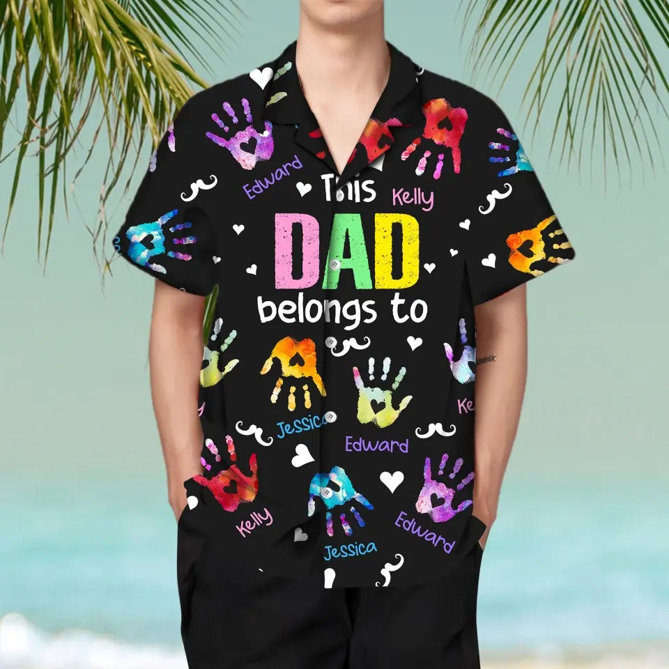 Personalized This Grandpa Belongs To Hawaiian Shirt - Gifts For Grandpa, Dad