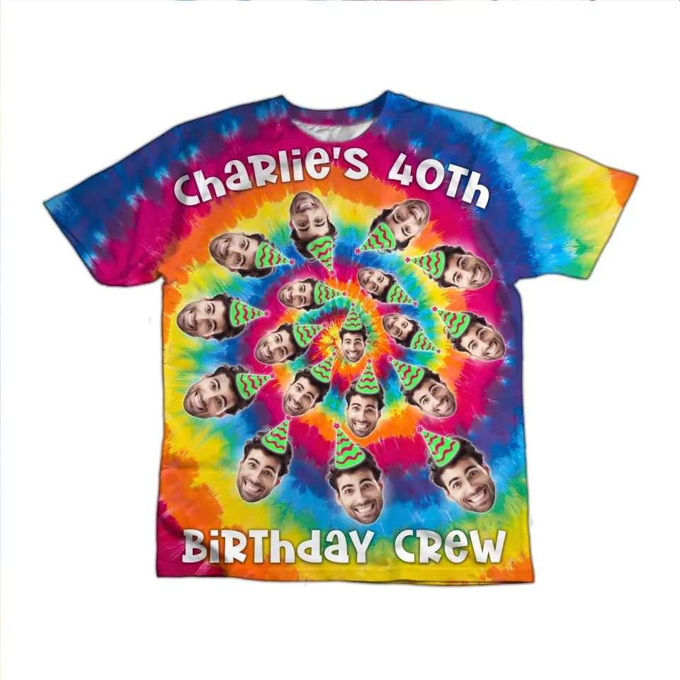 All-over printed Tie Dye Shirt - Personalized Birthday All Over Printed Shirt