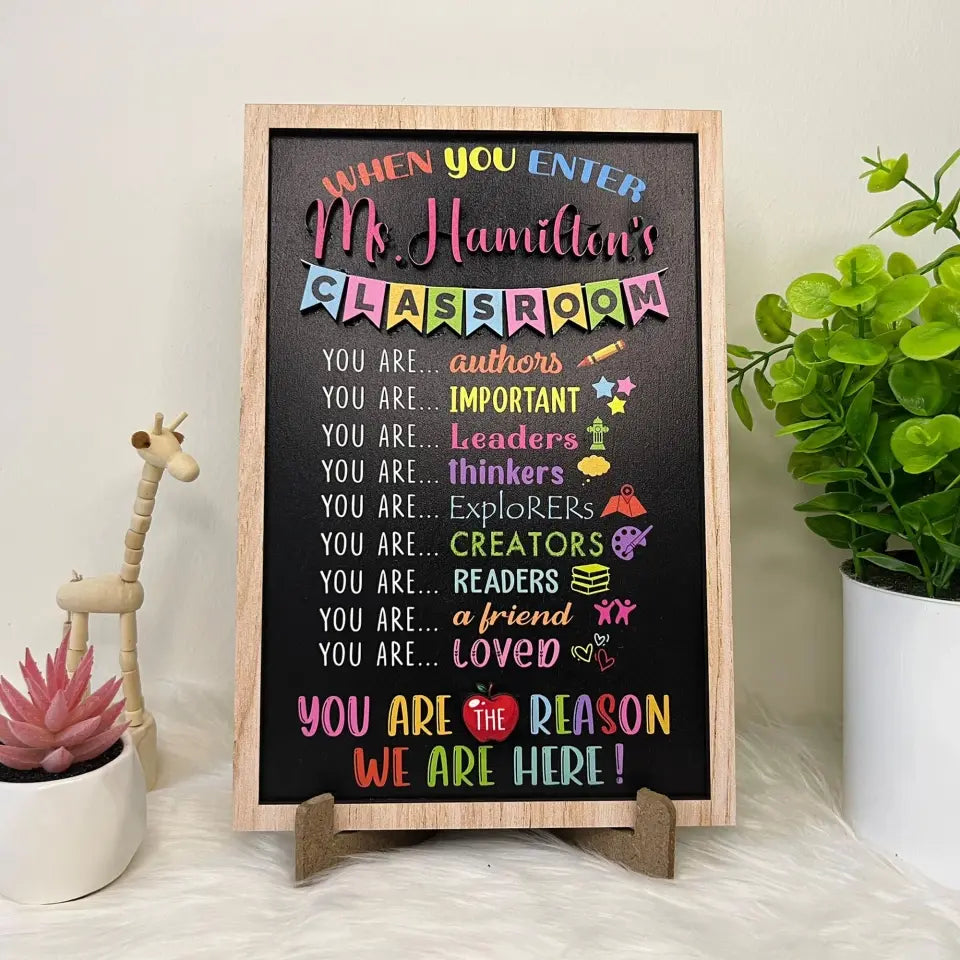 Personalized Teacher Name Classroom Sign