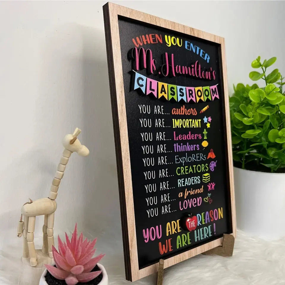 Personalized Teacher Name Classroom Sign